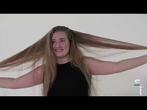 Beautiful girl long to bob undercut,  | forced headshave haircut and eye brow|crying haircut