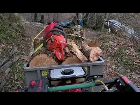 Motocarriola Honda HP350 - Discesa a pieno carico in retromarcia