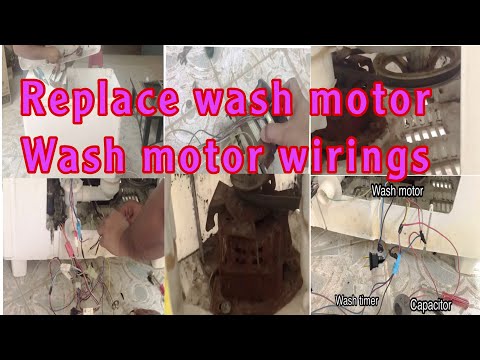 How to wiring washing machine wash motor from 8 wire connection to 3 connection changing wash motor