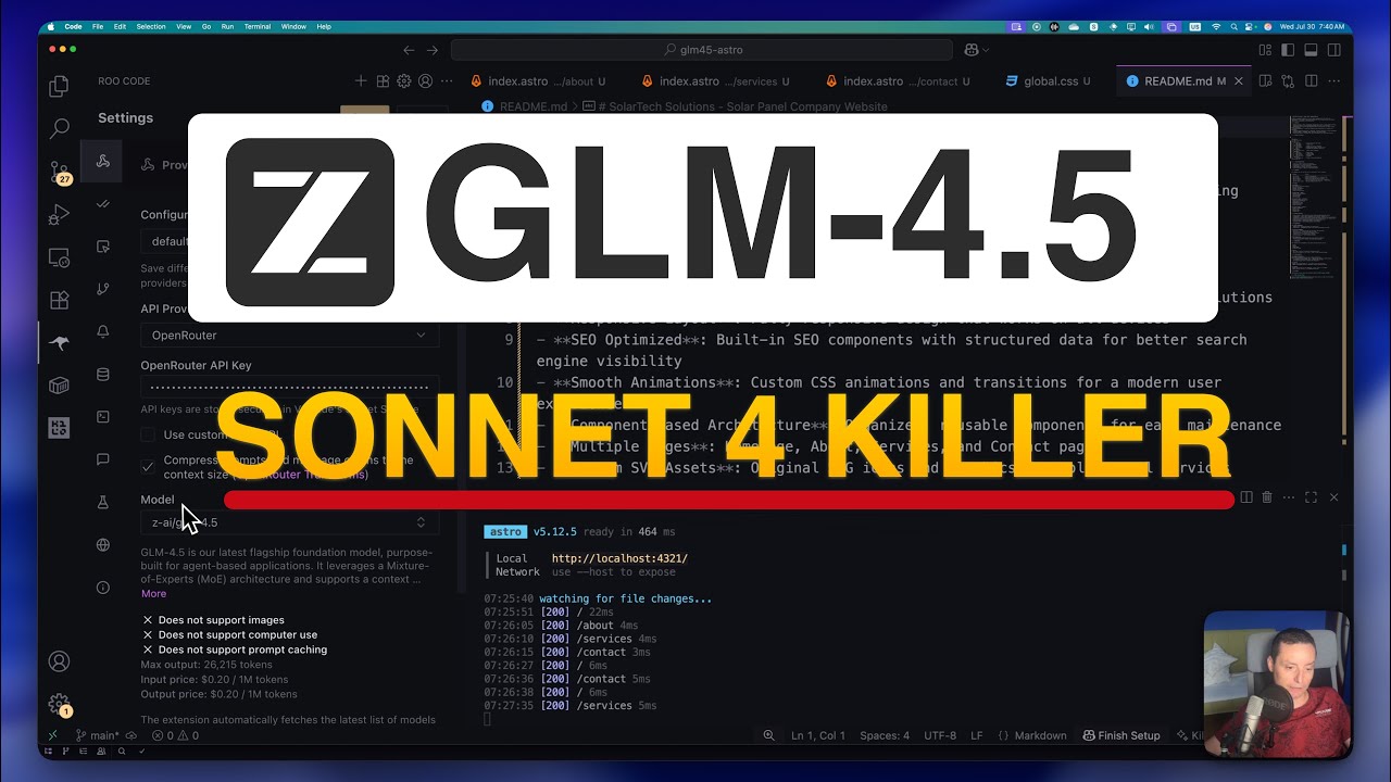 NEW GLM-4.5 The Claude 4 Sonnet Killer