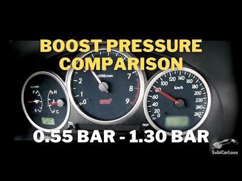 STOCK STi - 4. Gear 80-160 km/h  |  Boost Pressure Comparison IHI VF35 (0.55 - 1.30 bar))