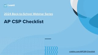 AP CSP Course Checklist thumbnail