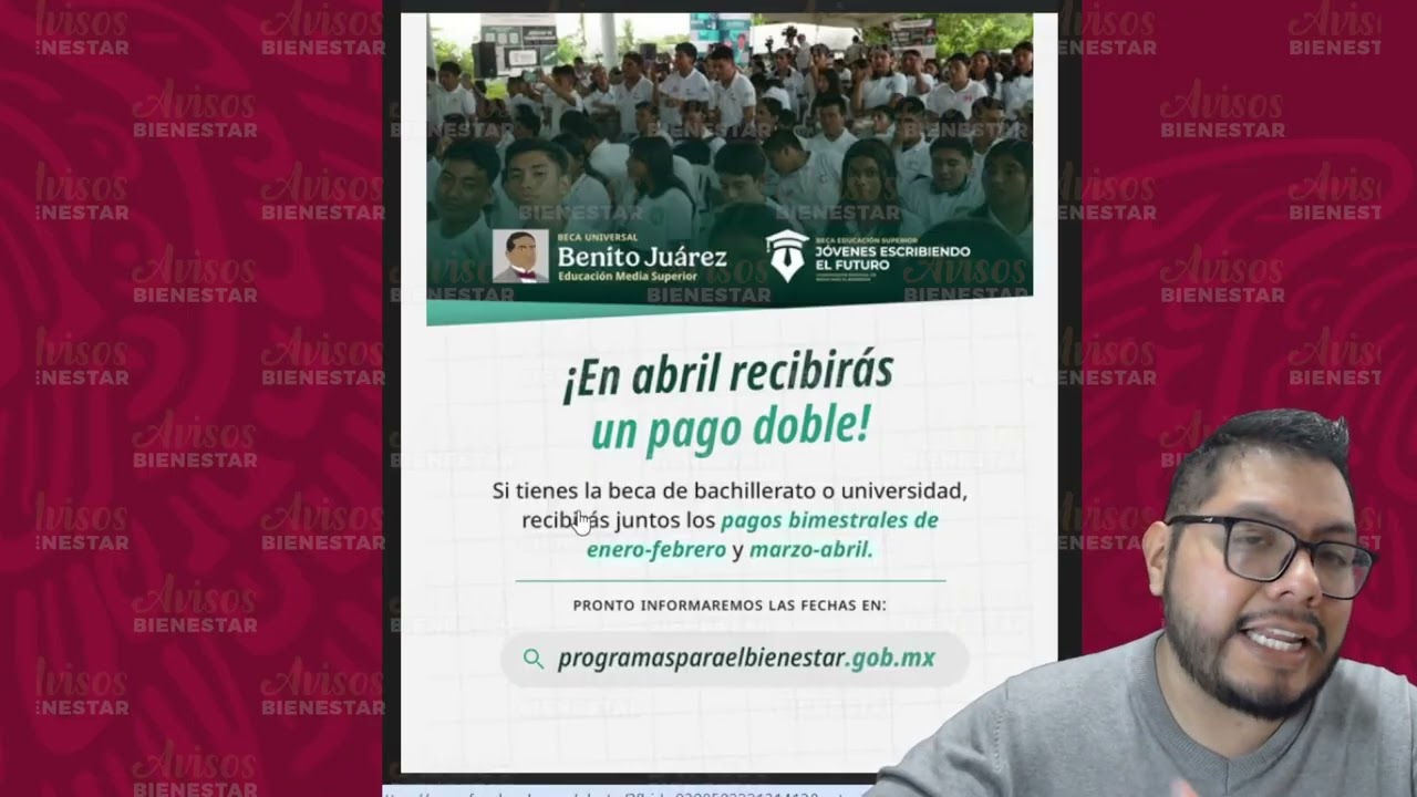 PAGO DOBLE en la beca benito de media superior y jovenes escribiendo el futuro, reciben 3800 y 11600