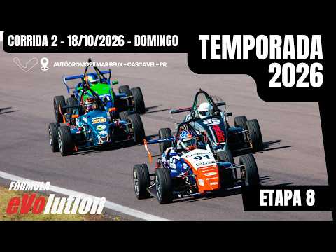 Etapa 8 - 2026 - FÓRMULA EVOLUTION - Corrida 2 - Autódromo de Cascavel/PR - AO VIVO