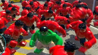 HULK LUTA CONTRA 50 HULKS VERMELHOS no LEGO Marvel Super Heroes