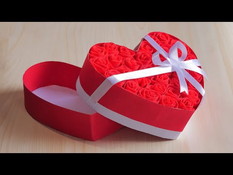How To Make a Heart Shaped Paper Gift Box - Heart Box | Cloth Bag Craft