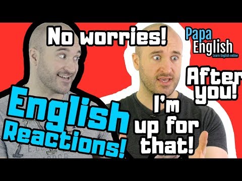 English Reactions! - HOW do I say THIS in English?