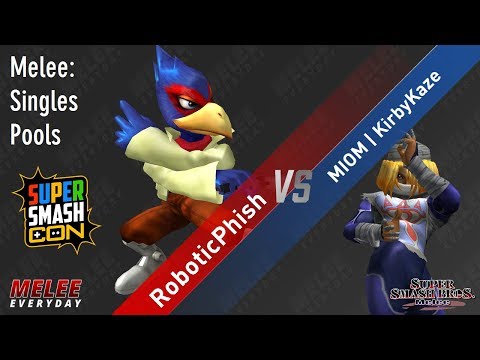 Super Smash Con 2017 - RoboticPhish (Falco) vs. MIOM | KirbyKaze (Sheik) - SSBM - Singles, Pools