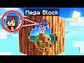 We're STRANDED On ONE MEGA BLOCK In Minecraft!