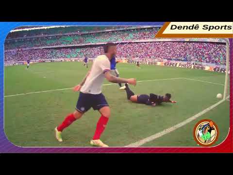 O drible sem a bola de Biel antes do gol de Everaldo.