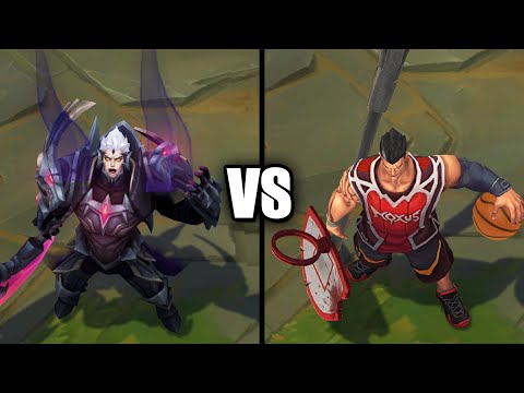 God King Darius vs Dunkmaster Darius Legendary Skins Comparison (League of Legends)