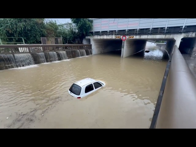Homes flooded, roads swamped in Miaoli after heavy rain