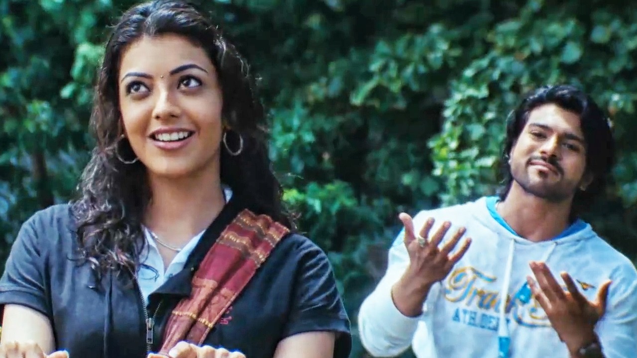 काजल अग्रवाल राम चरण को जान बुझ के ब्रह्मानंदम के घर भ