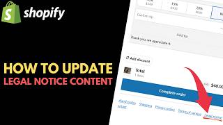Shopify: How to Update Legal Notice Content