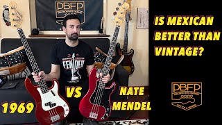 Video thumbnail for Fender Precision Nate Mendel comparison VS vintage 1969 Candy Apple Red - BASS PILLS by Precision Bass Fanpage