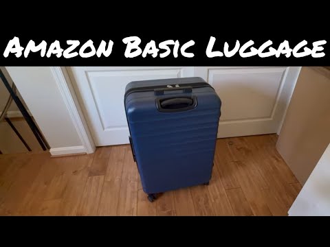 Amazon Basics 30" Hardside Large Checked Luggage, Expandable For Up to 15% More Space, With Scratch-Resistant Surface, Four Multi-directional Wheels, Telescoping Handle, Light Blue video review thumbnail