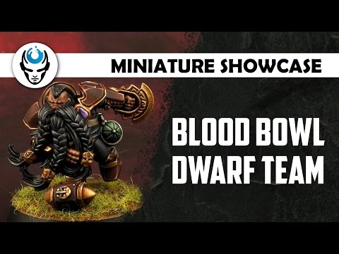 BLOOD BOWL DWARF TEAM - LVL 5  MINIATURE SHOWCASE 4K