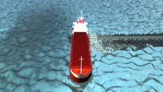 Cargo ship breaks in two after hitting sea wall