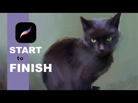 Paint Like A Fine Artist In Procreate: Tutorial Of How To Paint A Cat In Procreate Using Oil Brushes