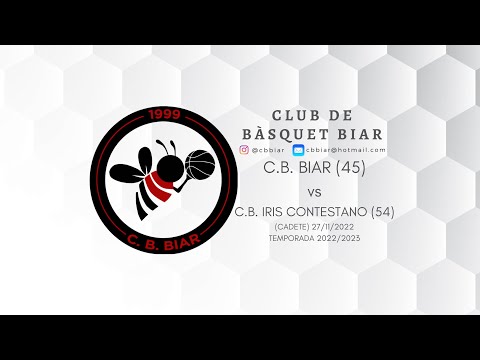 CADETE - CB BIAR (45) vs (54) CB IRIS CONTESTANO 26/11/2022
