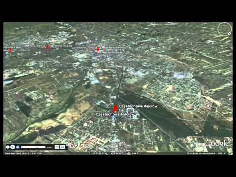 Linia kolejowa nr 1 z lotu ptaka.