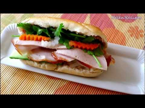 How to make Vietnamese Sandwich - Bánh mì thịt nguội | Helen's Recipes