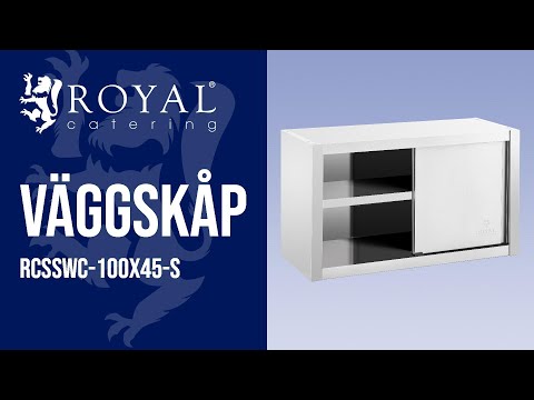 video - Väggskåp - 100 x 45 cm - Rostfritt stål