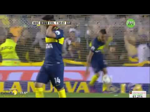 Golazo de Cristian Pavon - Boca Juniors 4 x 1 Colon SF - Fecha 14 - Liga Argentina