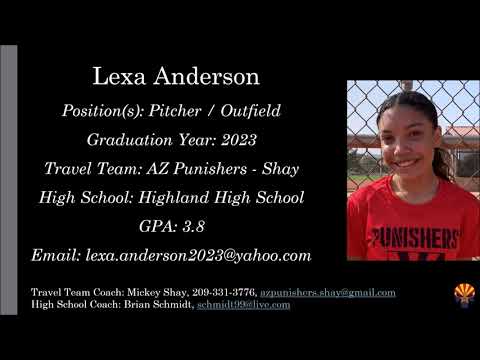 Lexa Anderson Softball Skills Video - 2023 Pitcher Outfield