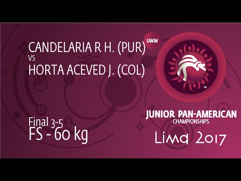 BRONZE FS - 60 kg: J. HORTA ACEVED (COL) df. H. CANDELARIA R (PUR), 9-8