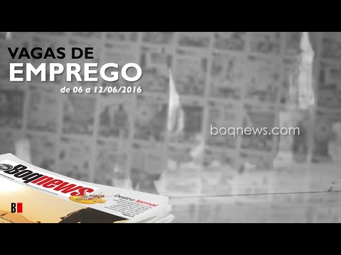 Vagas de Emprego da semana 06 a 12 de junho