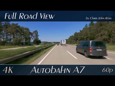 Autobahn (A7), Germany: RS Lüneburger Heide Ost - Evendorf - Egestorf - RP Schaapkaben Ost - 4K UHD