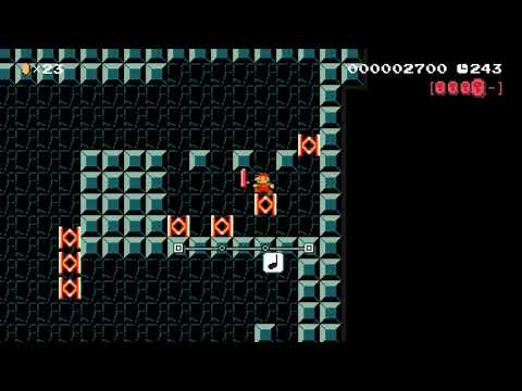 Super Mario Maker Levels: "Key Coins in the Springy Tower"