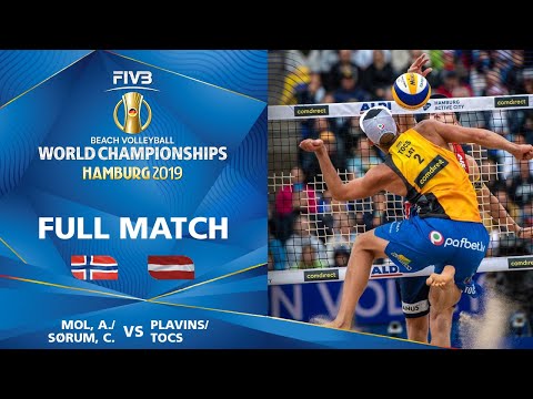 Mol/Sorum vs. Plavins/Tocs - Full Match | Beach Volleyball World Champs Hamburg 2019