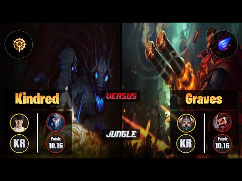 Haru KINDRED (Jungle) [Press the Attack] VS GRAVES - Challenger KR Patch 10.16