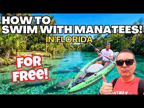 How to Swim with Manatees for FREE | Crystal River Florida | Animal Kingdom | Disney World Vlog