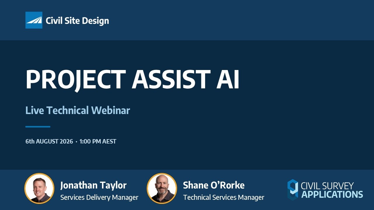 Webinar | Project Assist AI: Intelligent Assistance for Civil Site Design
