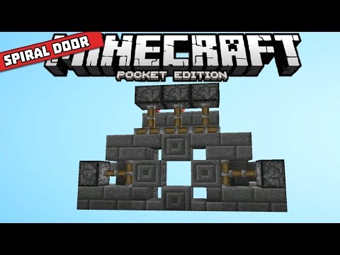 FuzionDroid - SIMPLE SPIRAL DOOR!!! - Redstone Creations - Minecraft PE (Pocket Edition)