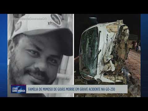 Família de Mimoso de Goiás morre em grave acidente na GO-230