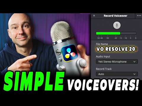DaVinci Resolve for Beginners - VOICEOVERS Made SIMPLE & FAST in DaVinci Resolve 20!