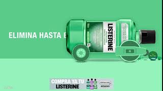 Listerine elimina hasta el 99% de las bacterias anuncio