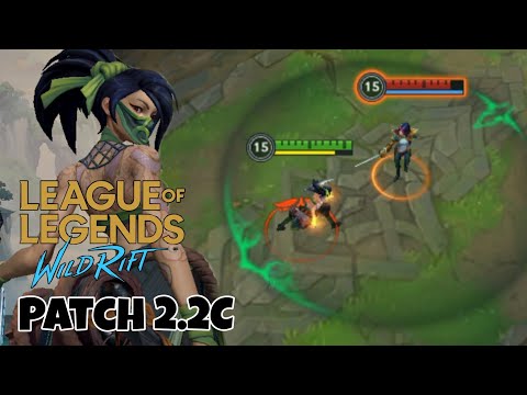 Patch 2.2C  Akali OP Build Baron Lane WildRift Season 2