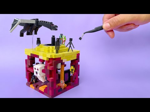 Making Minecraft The Nether And The End Miniature - clay ASMR