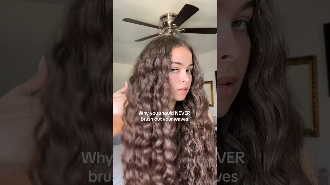 Don’t brush out your waves! 💔 #hairvlog #hairstyle #hairtutorial #longhair #wavyhair