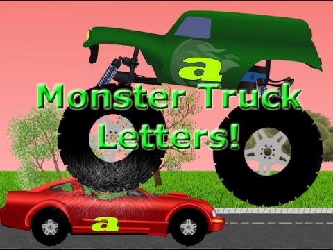 Monster Trucks Teaching Children The Lowercase Alphabet