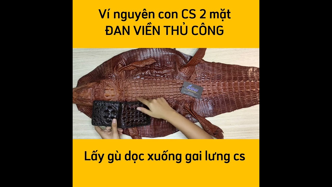 Tuyệt Phẩm Ví 2 Mặt Gù Cá Sấu Nguyên Con V2V2N