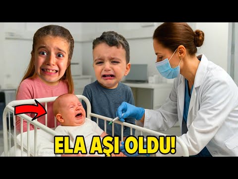 POYRAZ ELİF KARDEŞİ ELAYI HASTANEYE GÖTÜRDÜ!!ELA AŞI OLDU!!