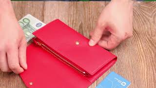 Прекрасное вместительное портмоне для женщин из натуральной кожи Tony Bellucci 21977 красный