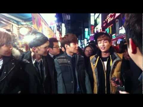 [FANCAM] 130222 SHINee - Recording KBS Guerrilla Date (Onew singing the bread song!)