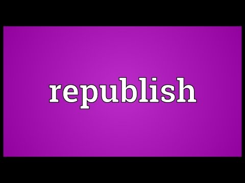 Republish Meaning